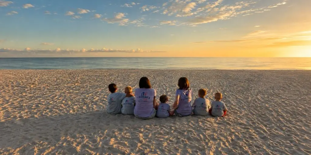 Crosses for Kids Wide Hero Shot of Kids on the Beach